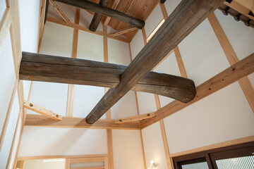 Obraz premium 梁のある美しい住宅 