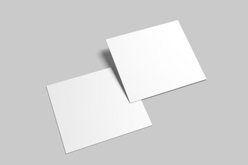 blank note paper with shadow