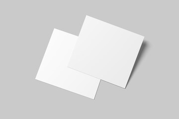 Blank square paper for mockup