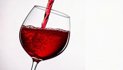 red wine pouring into glass