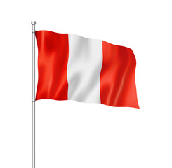 peruvian flag isolated on white