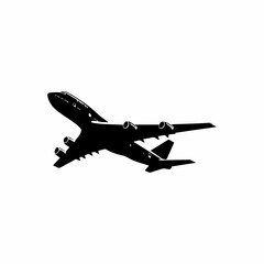 Airplane shadow silhouette vector design