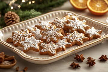 Fototapeta premium Festive Gingerbread Cookie Assortment