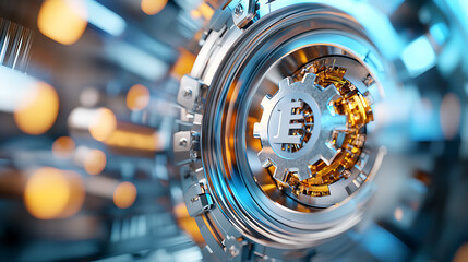 Fototapeta premium Celebrate united states independence day with high-tech innovations and blockchain security