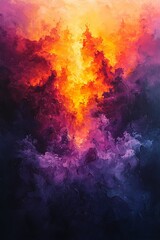 A vibrant and energetic abstract composition art.