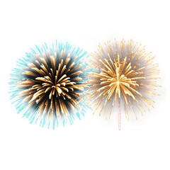 Stunning Golden Fireworks Against a Dark Background for Celebratory Usage