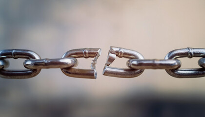 Obraz premium Symbolic Representation of a Broken Link