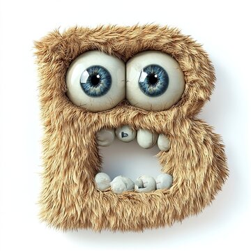 recommend clip art: clipart Alphabet  B letter as furry monsters
