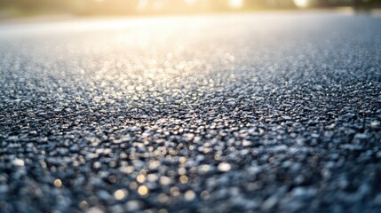 Empty asphalt road sunlight. Generative AI