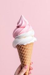 A soft-serve ice cream cone.