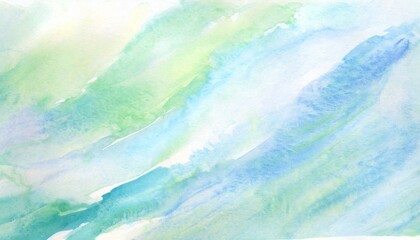 Fototapeta premium Refreshing abstract watercolor painting in blue and green