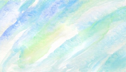 Refreshing abstract watercolor painting in blue and green