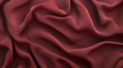 Obraz premium Closeup of rippled red satin fabric texture background.
