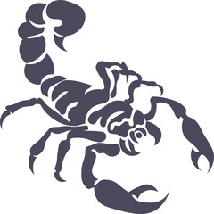 black scorpion insect desert dweller black outline dangers