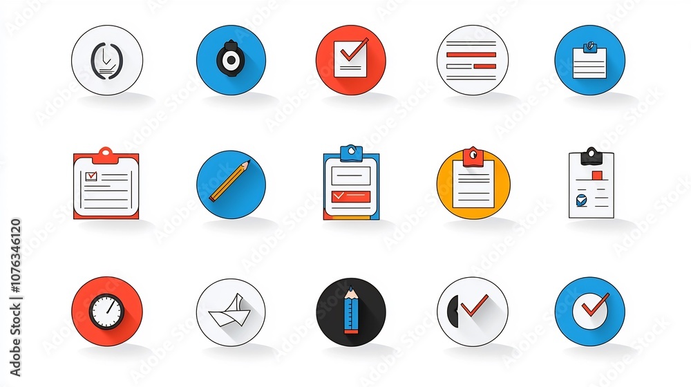Fototapete set of thin line icons depicting digital document data entry pencil editing and online processes for
