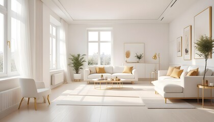 Fototapeta premium Photo interior modern design room 3d illustration