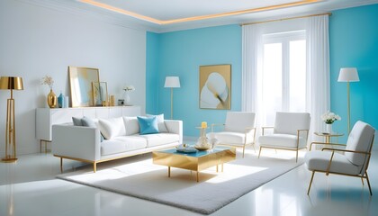 Photo interior modern design room 3d illustration