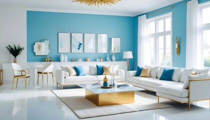Photo interior modern design room 3d illustration