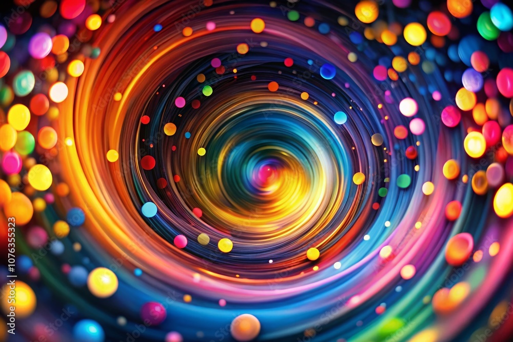 Poster abstract colorful dot background with long exposure effects creating a vivid and dynamic visual expe
