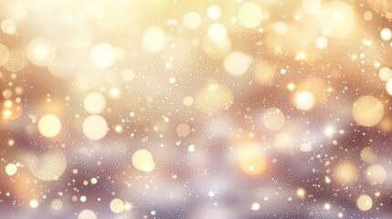 Obraz premium Warm golden bokeh lights blurred background for festive or celebration theme