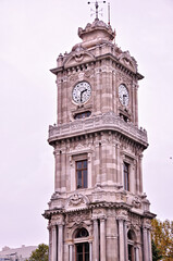 Dolmabahce Clock Tower in Istanbul, Turkey