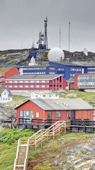 Fototapeta premium centre historique de Nuuk au Groenland
