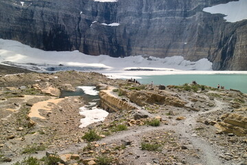Grinnell Glacier at Glacier national park, Montana, USA.