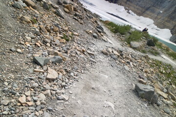 Grinnell Glacier at Glacier national park, Montana, USA.
