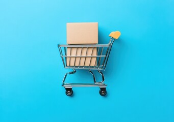 Shopping Cart and Box.