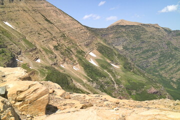Grinnell Glacier at Glacier national park, Montana, USA