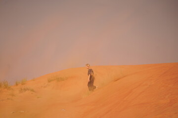 person in the desert