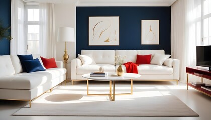Photo interior modern design room 3d illustration
