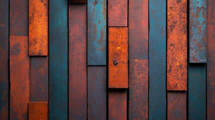 Explore the artistic fusion of rust and in a captivating metal panel composition