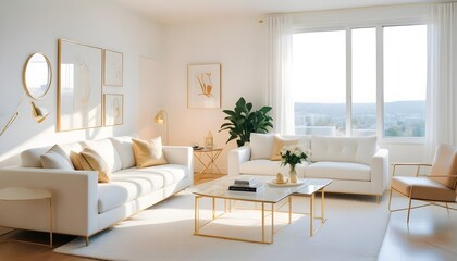 Photo interior modern design room 3d illustration