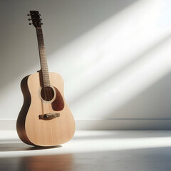 Obraz premium Classical acoustic guitar generated ai.