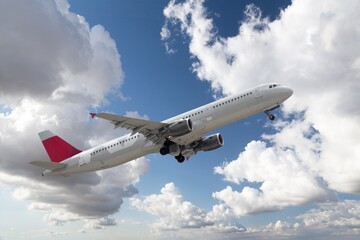 Classic passenger airplane transport in the sky