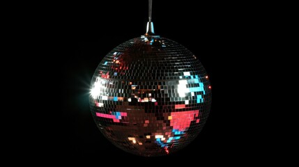 Fototapeta premium Disco Ball Glowing in the Dark