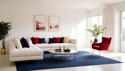 Photo interior modern design room 3d illustration