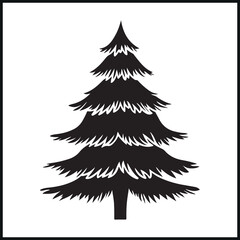 Obraz premium Christmas Stickers Shape Silhouette, Winter Celebration
