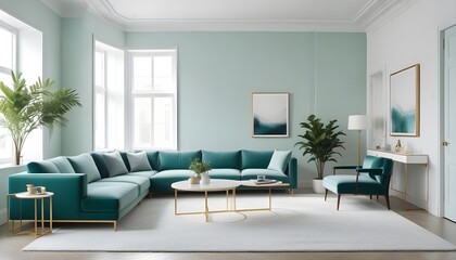 Photo interior modern design room 3d illustration