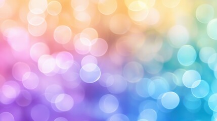 Fototapeta premium A colorful bokeh background with soft, out-of-focus light spots in various pastel colors