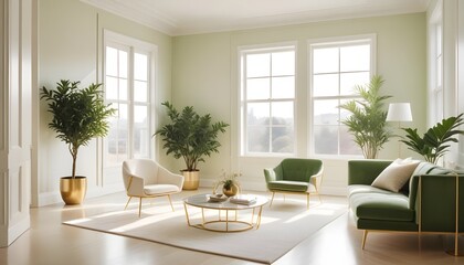 Obraz premium Photo interior modern design room 3d illustration