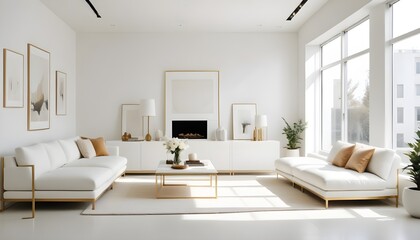 Photo interior modern design room 3d illustration