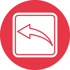 Shortcut Arrow glyph circle icon