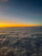 Sunrise above the clouds