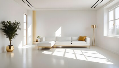 Fototapeta premium Photo interior modern design room 3d illustration