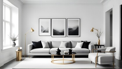 Photo interior modern design room 3d illustration