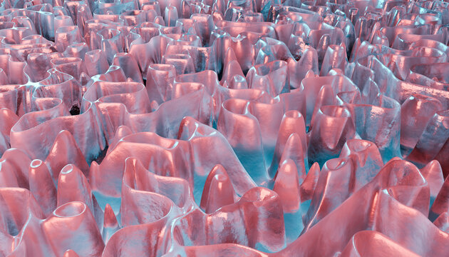 Full frame of pink wavy pattern