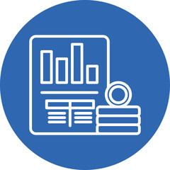 Balance Sheet line circle icon