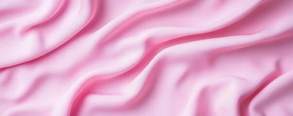 Fototapeta premium Elegant Soft Pink Fabric Texture with Graceful Folds and Creases - Delicate Background for Design Projects